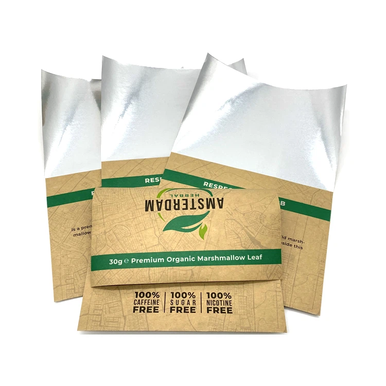 Pouch de mano de hoja de malvavisco orgánico de 30g 50g P...